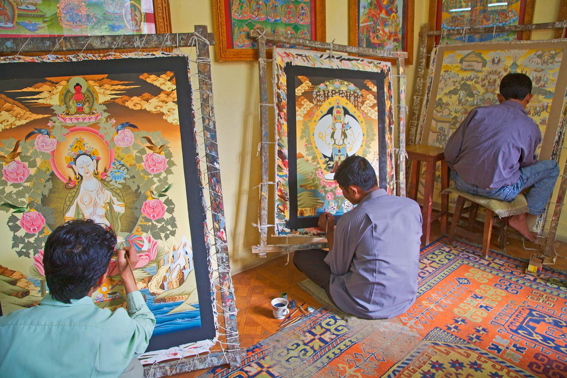 Training Thanka-Malerei