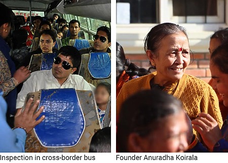 Inspection in cross-border bus and founder of the project
