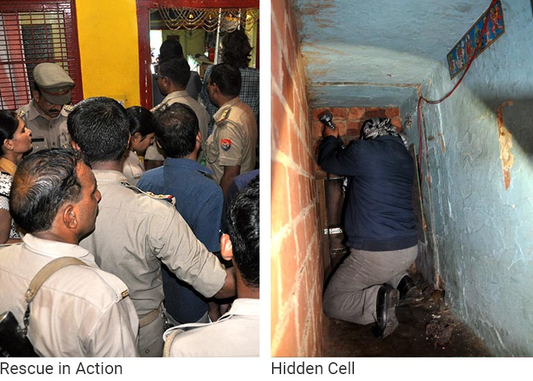 Rescue in action and hidden cell